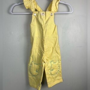 NWT Vintage Thomas yellow and blue overalls size 18months